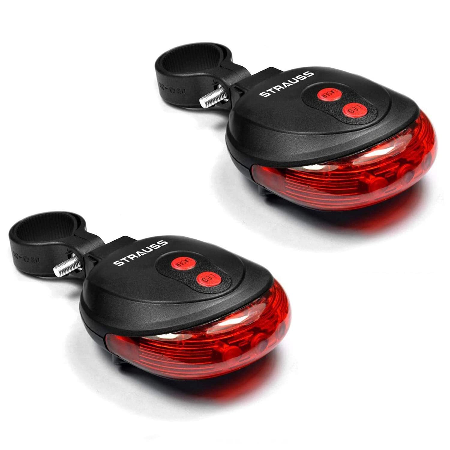 Flash Tail Bicycle Light with Laser | Cycle Light | Cycle Back Light (Pack of 2)