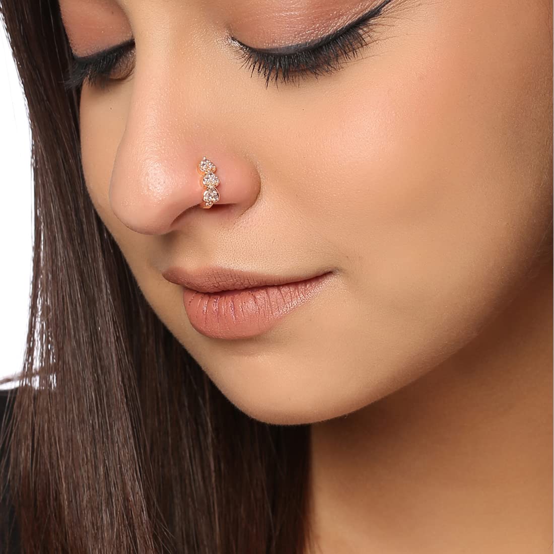 Buy Gold Nose Rings Online | Latest Designs at Best Price - PC Chandra