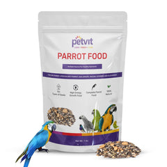 Petvit Parrot Food for Energy, Growth, and Feather Health - 1kg