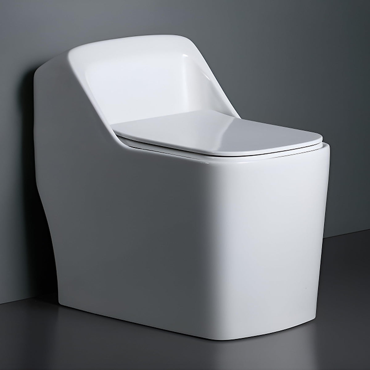 Plantex Platinium Ceramic Rimless One Piece Western Toilet/Commode for Toilet/Commode With Soft Close Toilet Seat - S Trap Outlet (White)