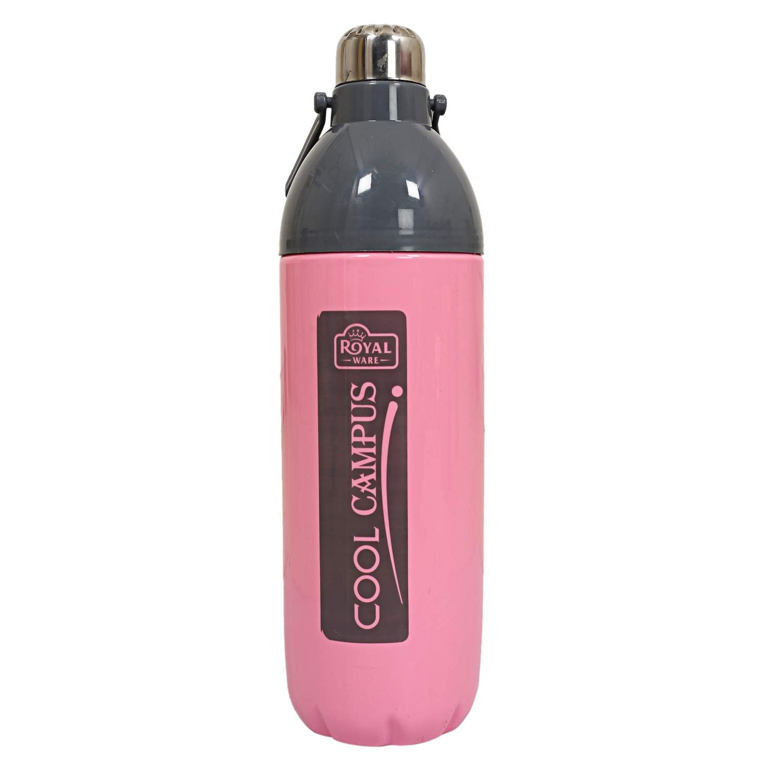 Kuber Industries Plastic Insulated Water Bottle with Handle 2200 ML (Pink) -CTLTC12692, Standard