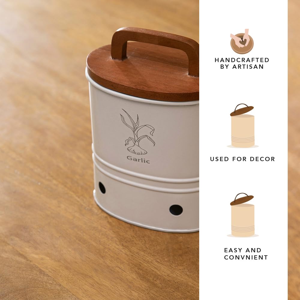 Buy Canny onion storage barrel with wooden lid Online - Ellementry