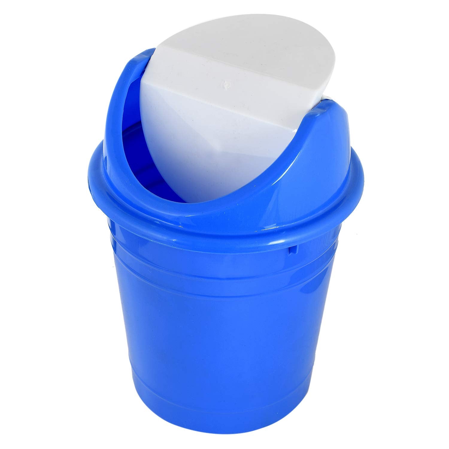 Kuber Industries Plastic 3 Pieces Medium Size Swing Lid Garbage Waste Dustbin for Home, Office, Factory, 10 litres (Blue) -CTKTC43185