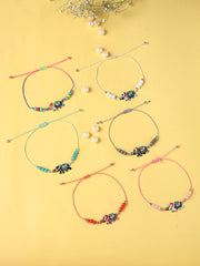 Melbees by Yellow Chimes kids Jewellary 6 Pcs Kids Jewelry Woven Friendship Bracelets Return Gift for Birthday Give Aways Return Gift Set for Kids Girls