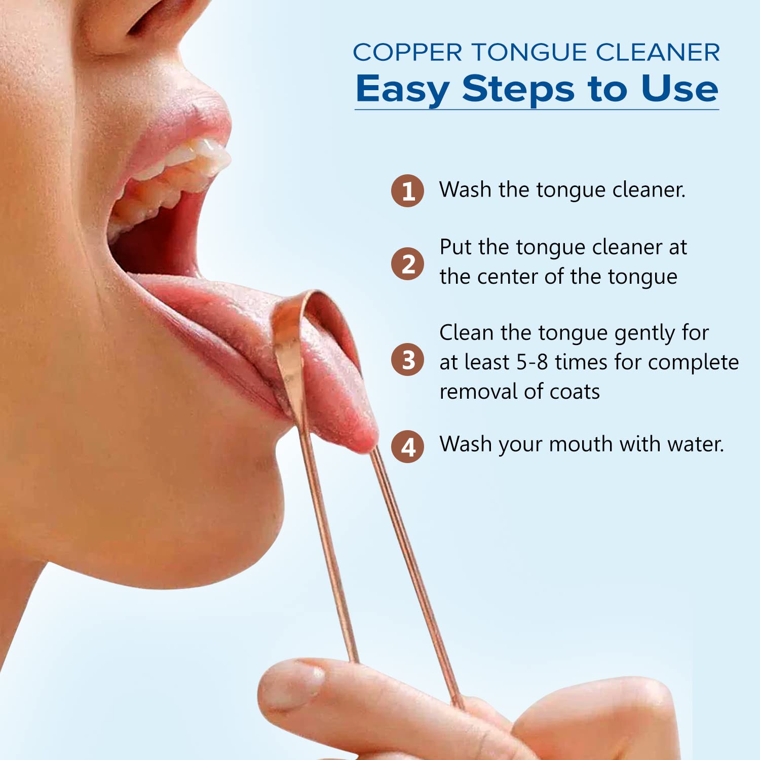 Oralvit Copper Tongue Cleaner (2 Pcs) - Dentist Recommended For Dental Health And Fresh Breath