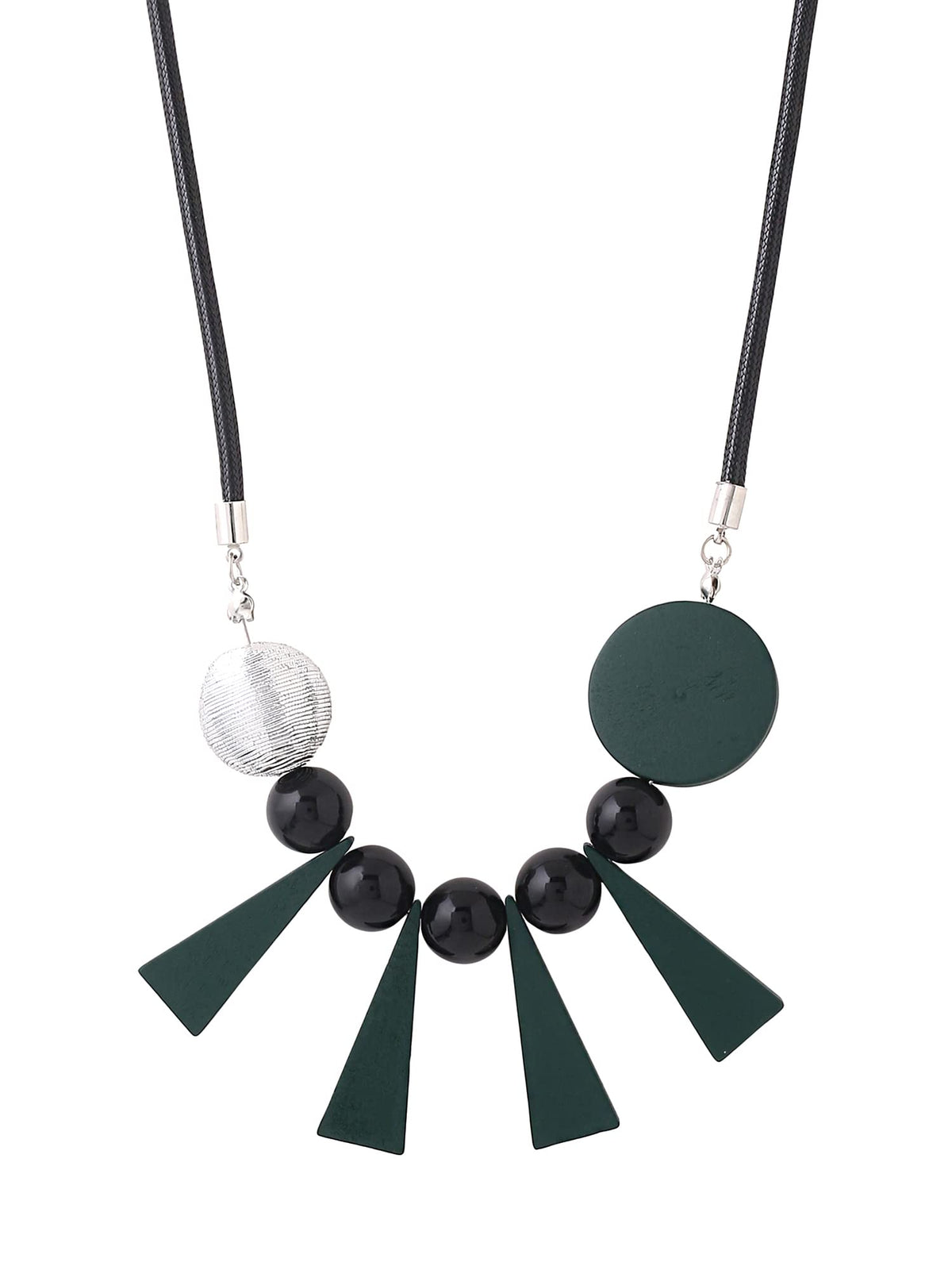 Yellow Chimes Necklace for Women and Girls Fashion Green Choker Necklace for Women Western | Geometric Statement Style Choker Necklace | Birthday Gift for Girls & Women Anniversary Gift for Wife