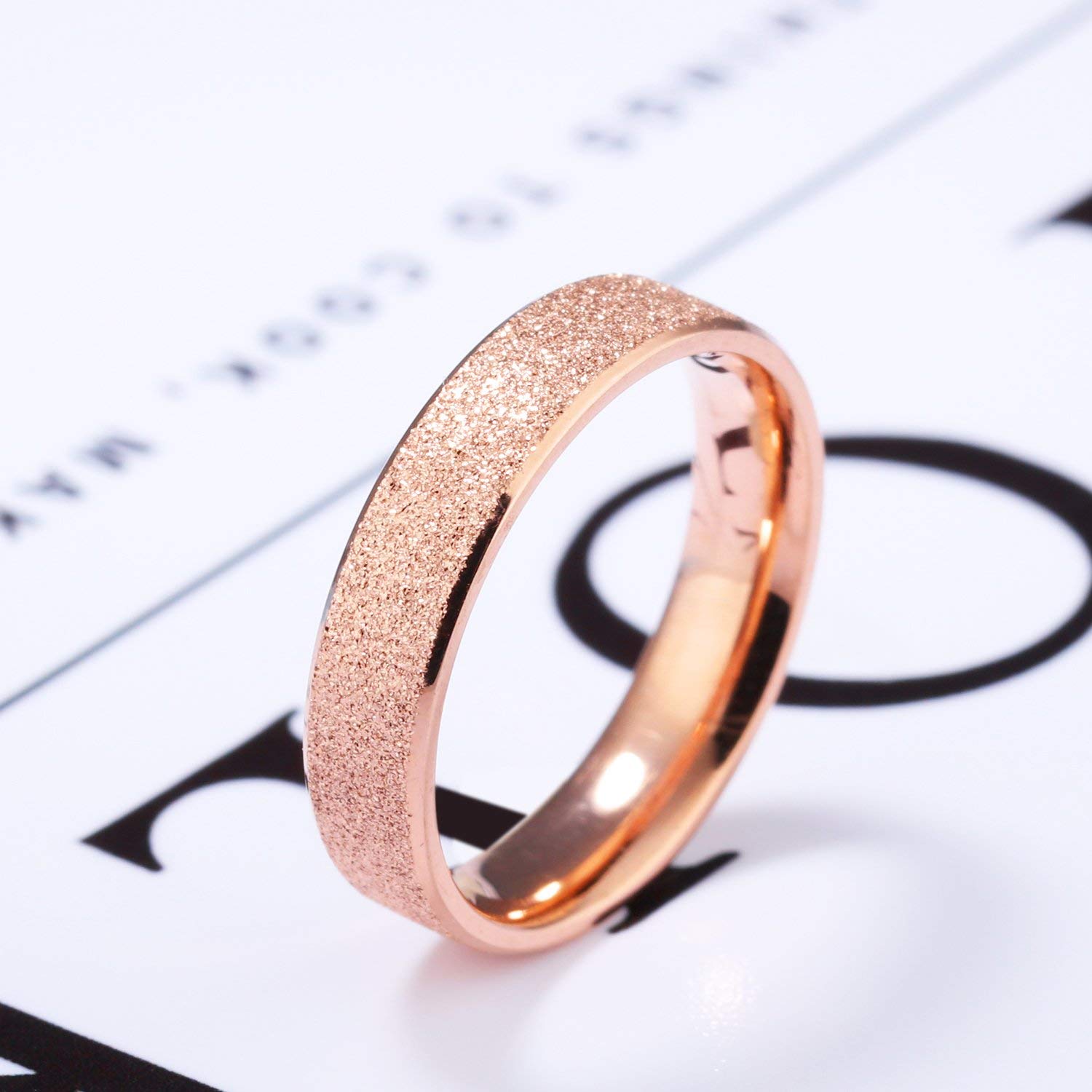 Yellow Chimes Rings for Women Rose gold plated Silky and Smooth Finished Stainless Steel Band Designed Ring for Women and Girls