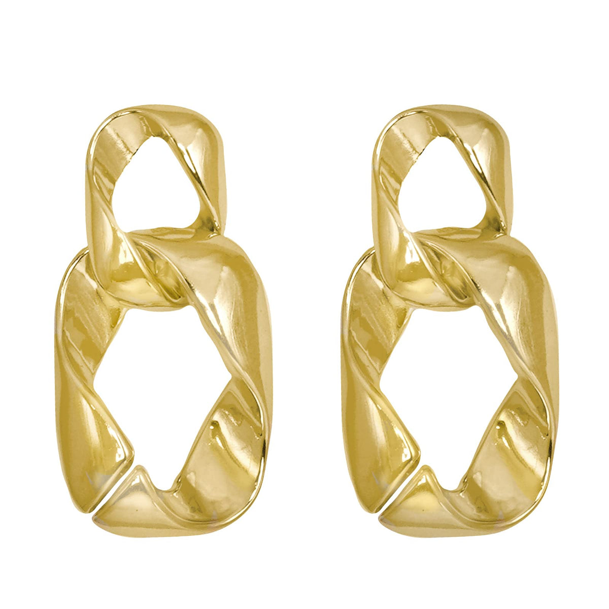 Joker & Witch Extra Gold Link Earrings for Women