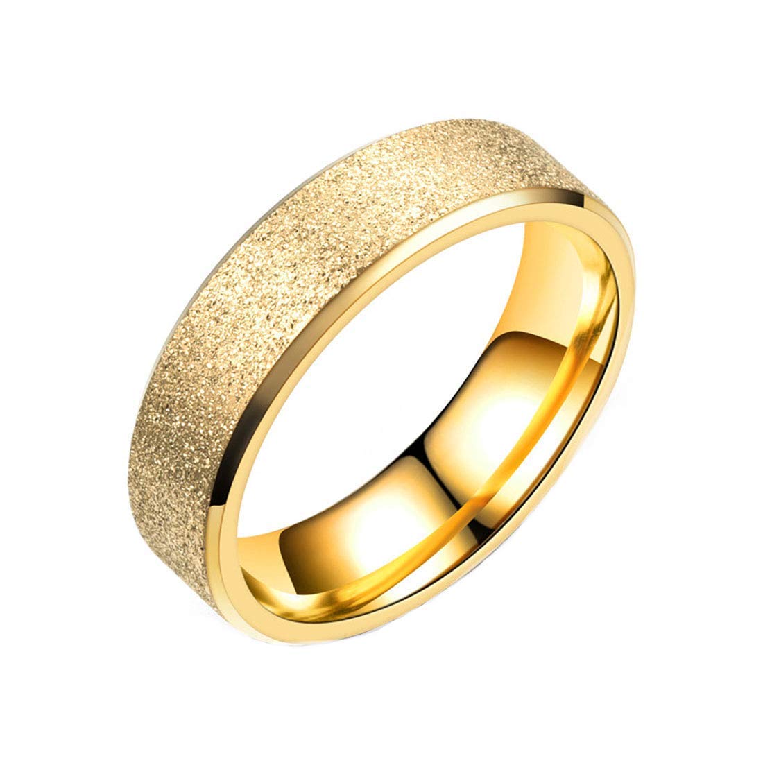 Yellow Chimes Trendy Western Style Band Titanium Collection Stardust Gold Stainless Steel Rings for Men and Boys, US 10 (YCFJRG-134SPRK-10-GL)