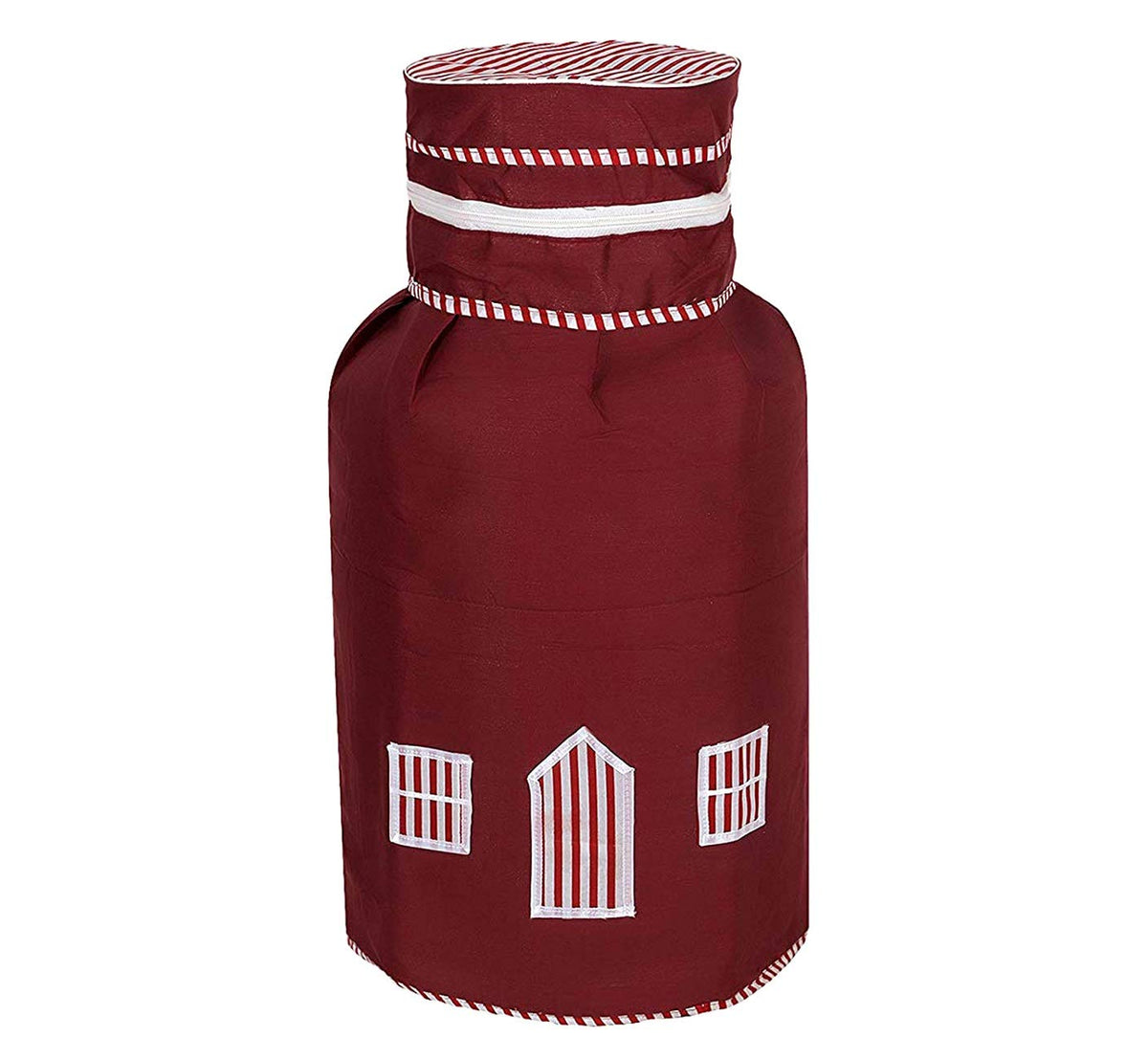 Kuber Industries Cotton Dust-Water Proof LPG Gas Cylinder Cover (Maroon) - CTKTC40743