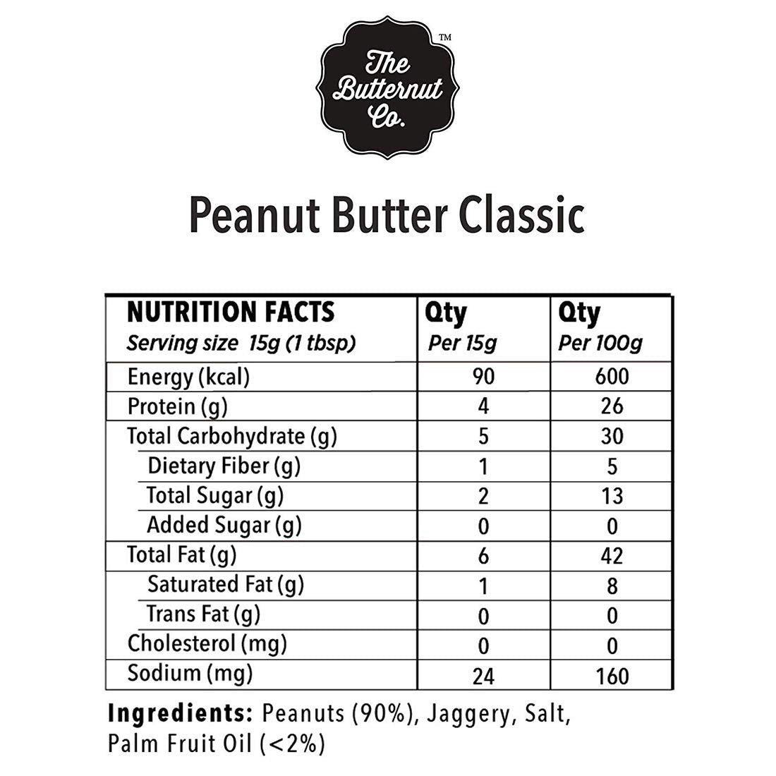 The Butternut Co. Peanut Butter Classic with Jaggery, Creamy 1KG (No Oil Separation^, Vegan, High Protein,No Stir)