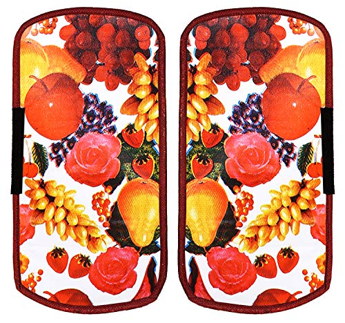 Heart Home Fruits Design PVC 2 Pieces Fridge/Refrigerator Handle Cover (Red & White) CTHH05398