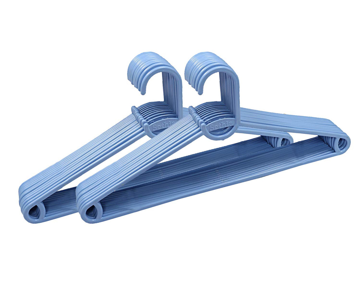 Kuber Industries Silky Hnager Plastic 12 Pieces Hanger Set for Wardrobe (Purple), CTKTC6799