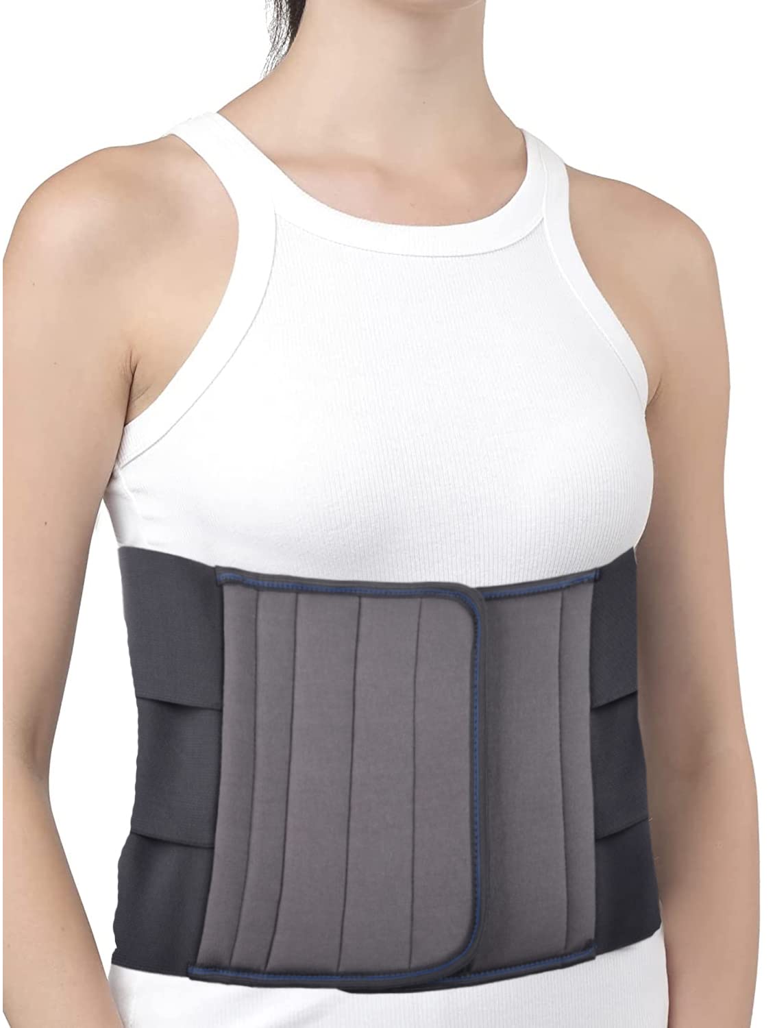 Kuber Industries Abdominal Belt | Abdominal Belt After Delivery For Tummy Reduction | Pregnancy Belt | Abdominal Binder | Fat Reduction Belt | Size-XL |8"|Gray