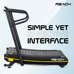Reach NM-200 Curved Manual Treadmill for Home Gym | Fitness Equipment for Walking, Jogging & Running | Cardio Exercise Gym Machine for Full Body Workout | 150kgs Max User Weight