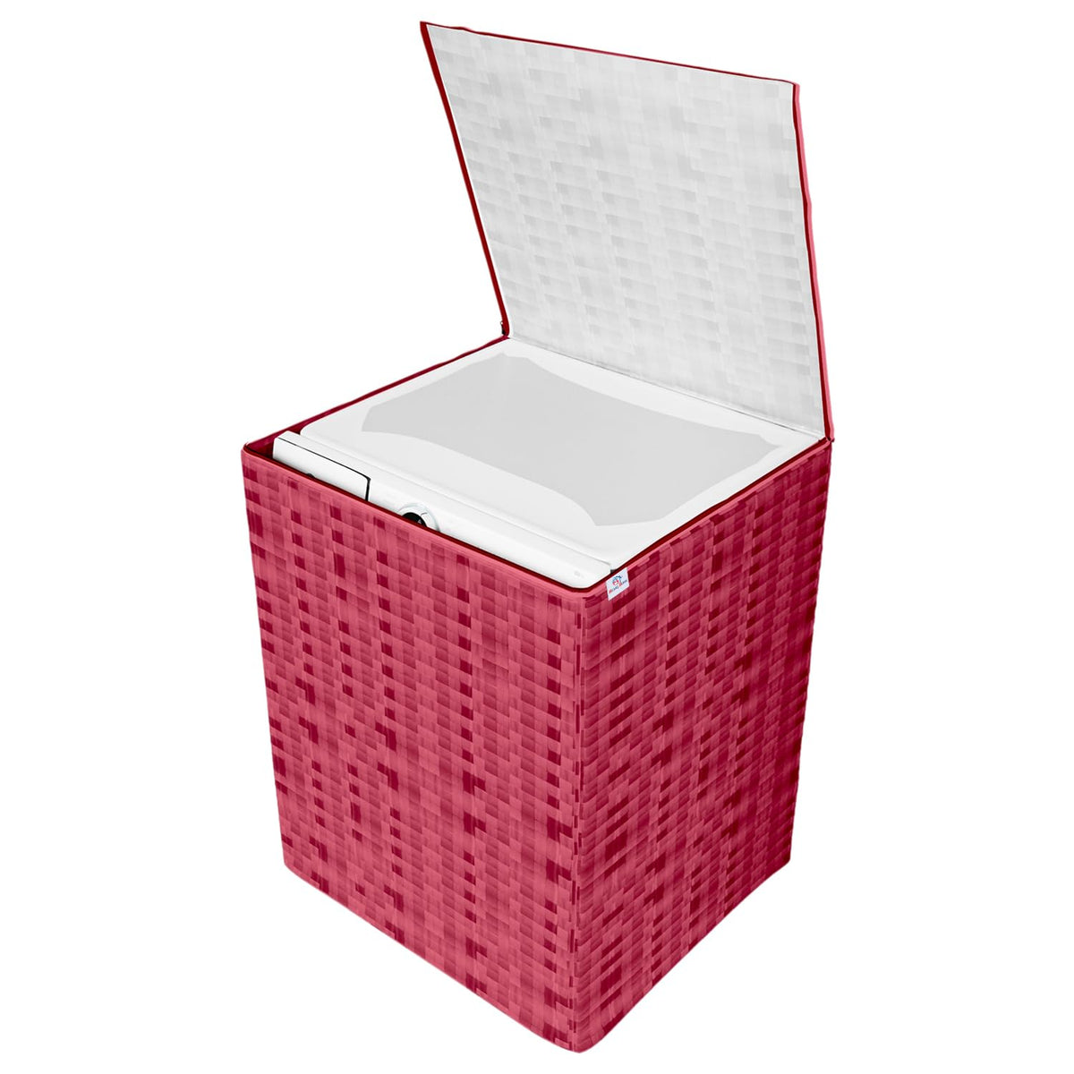 Heart Home Washing Machine Cover | Shelf Check Washing Machine Cover | Soft PVC | Top Load Fully-Automatic Washing Machine Cover | Maroon