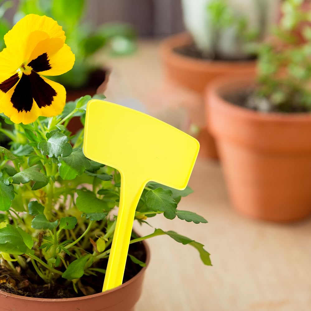 Kuber Industries Garden Tags/Plant Lables Tag|Markers lables for Garden Plant| Pack of 10 (Yellow)