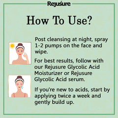 Rejusure Glycolic Acid Face Mist - Exfoliating & Hydrating Facial Spray | Skin Brightness & Clarity - 100ml