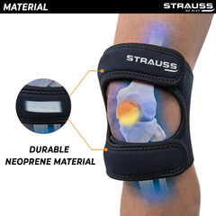 Strauss Patellar Knee Support Dual Strap,Black