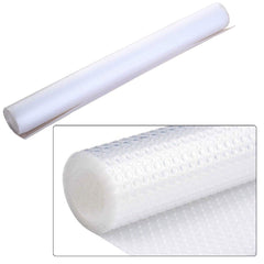 Kuber Industries PVC 1 Roll 1.5 Mtr Shelf Liner Set - White, Polyvinyl Chloride