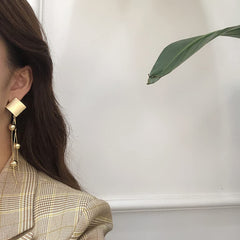 Yellow Chimes Latest Collection Gold Plated Geometric Design Hoop Dangle Earrings Combo for Women and Girls Design 1