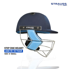 Strauss Step one Cricket Helmet with Detachable Steel Grill |Size-X-Small, Age Group (10-12 Years)