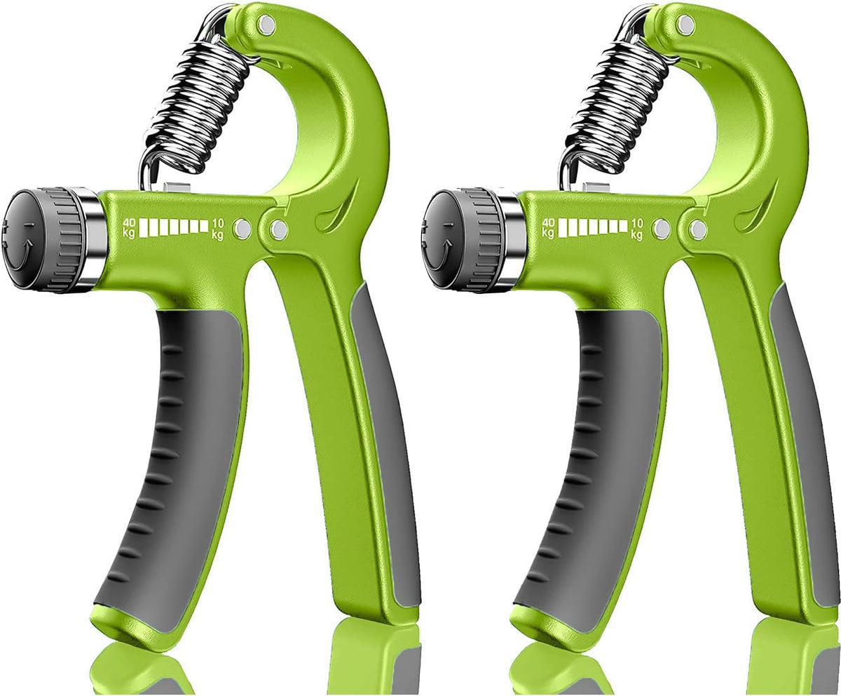 Strauss Adjustable Hand Grip Strengthener Black & Green (Pack of 2)