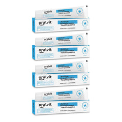 Oralvit Active Freshness Toothpaste with Nano-HAP & Lactoferrin | Daily Germ Protection| Cavity Repair | Daily Germ Protection | Eliminates Bad Breath- 100gm (Pack of 4)
