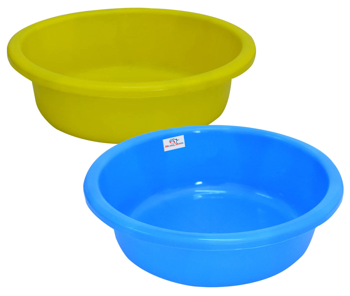 Heart Home Multiuses Plastic Knead Dough Basket/Basin Bowl For Home & Kitchen 6 Ltr- Pack of 2 (Green & Blue) 52HH3847
