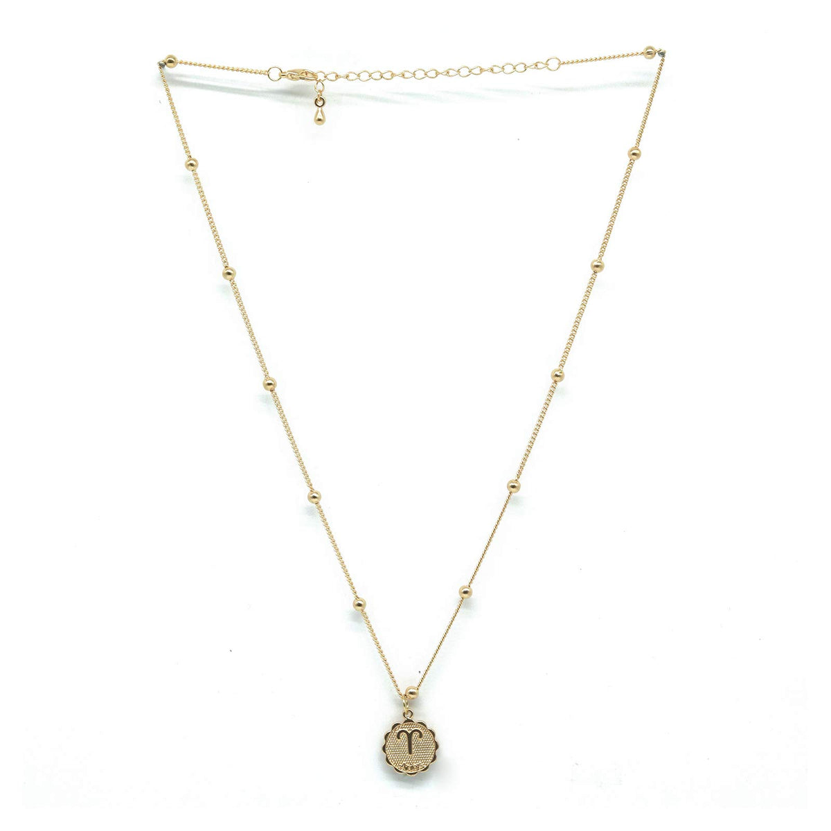 Joker & Witch Women's Aries Zodiac Metal Alloy Pendent (Yellow)