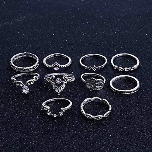 Buy Curiosity Stackable Rings In Oxidised 925 Silver (Set Of 3) from Shaya  by CaratLane