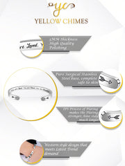 Yellow Chimes Kada Bracelet for Women Stainless Steel Engraved You are Loved ,You are Valued,You are Beautiful Cuff Bracelet for Women and Girls