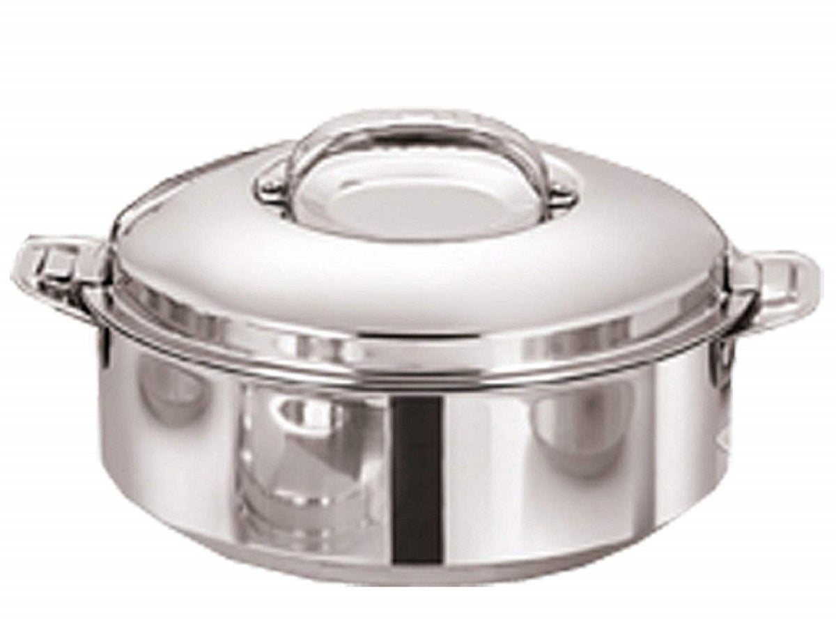 Kuber Industries Stainless Steel Casserole/ Box/Chapati Container/Hot Case ( 3000 ml, Silver, CTKTC6038)