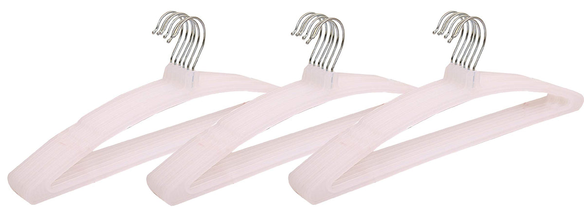 Kuber Industries 18 Piece Plastic Hanger, White