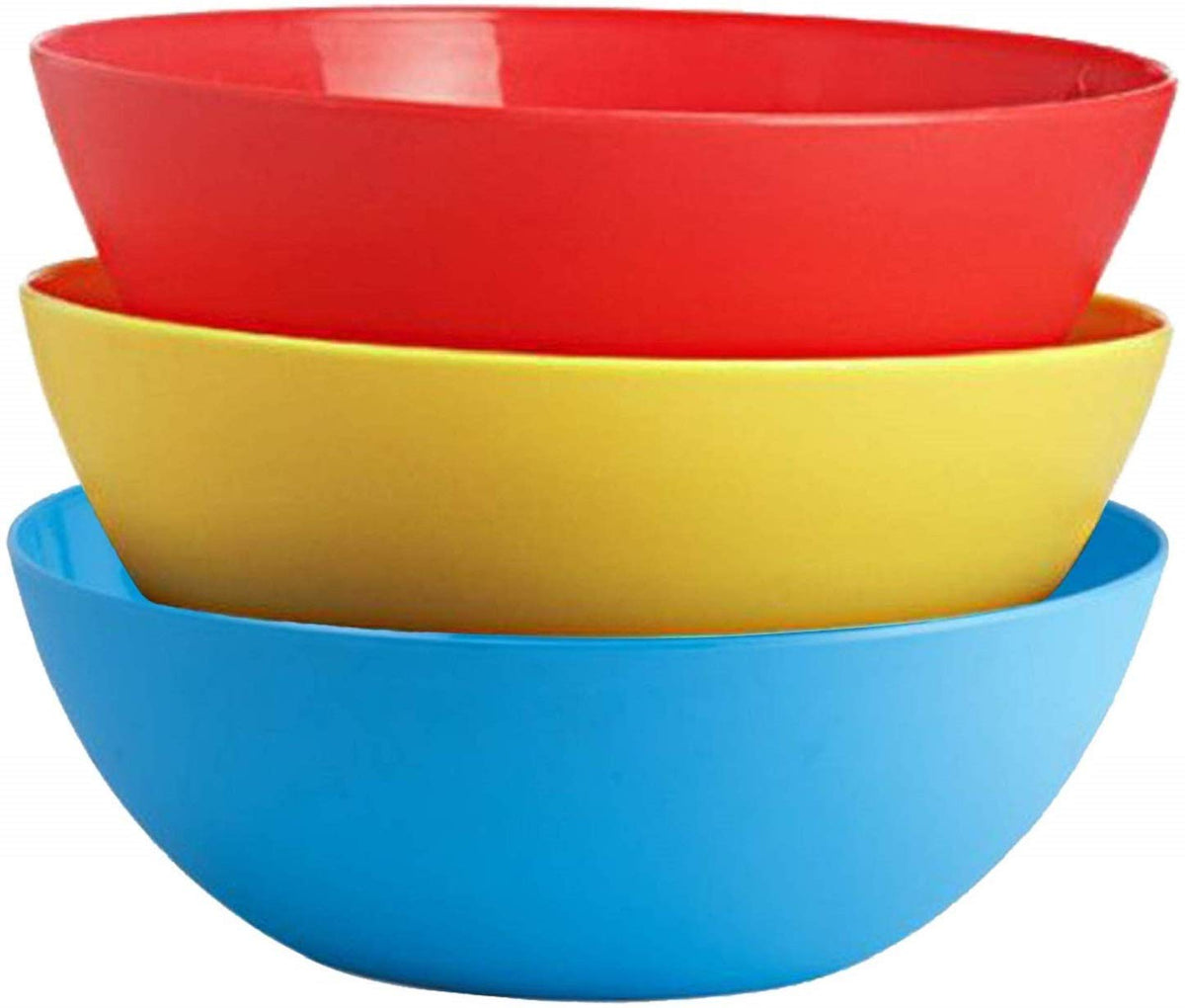 Kuber Industries Plastic Microwave Safe 3 Pieces Mixing Bowl Set- 2000 ML (Multi) - CTGTC34744
