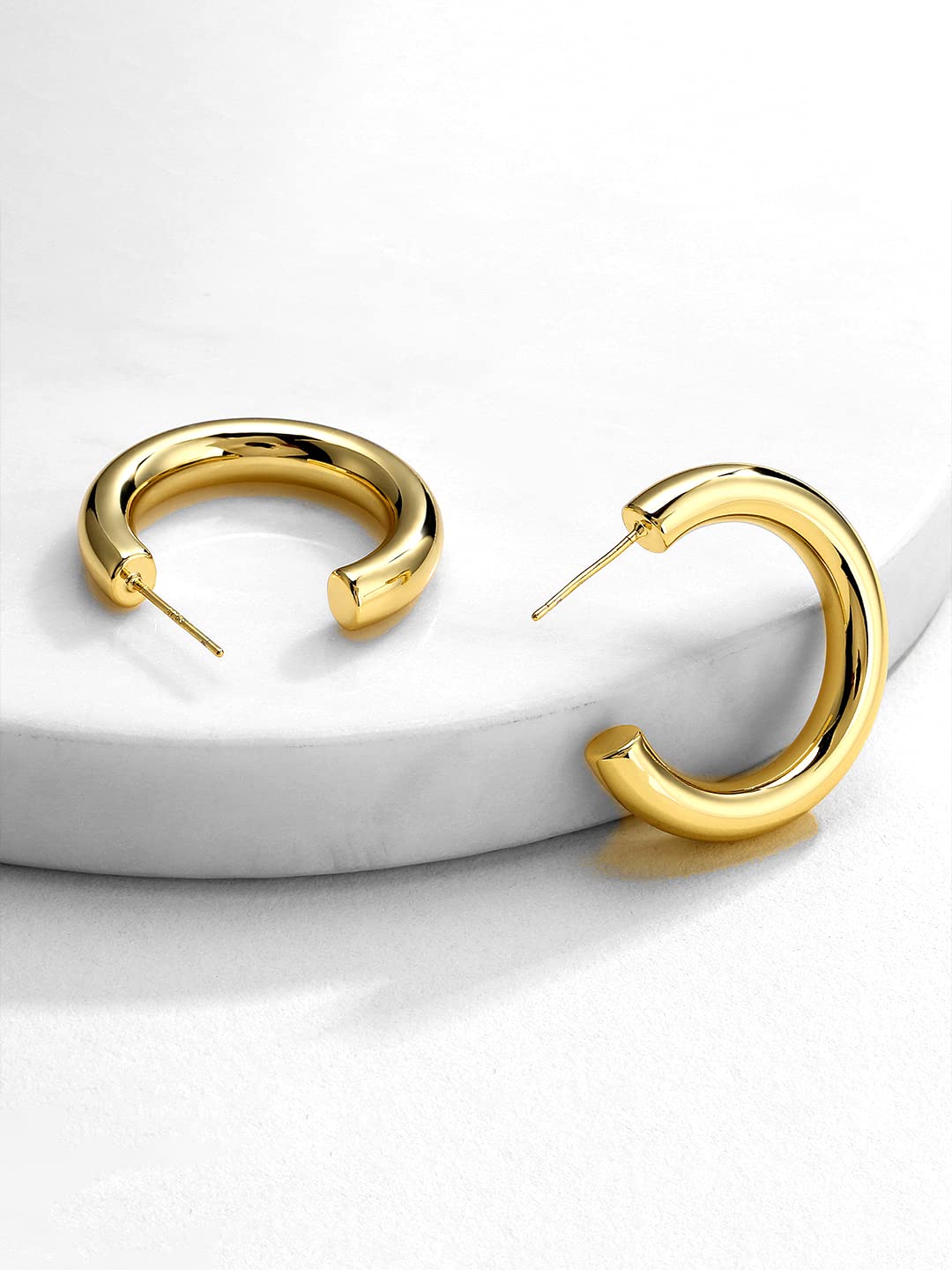Second Hand 14k Gold Engraved Hoop Earrings | RH Jewellers