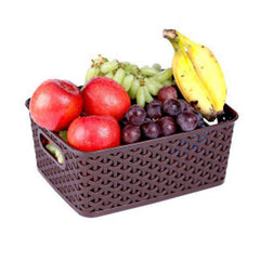 Kuber Industries Plastic 3 Pieces Extra Small Size Multipurpose Solitaire Storage Basket with Lid (Multicolour) - CTKTC23263