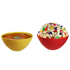 Kuber Industries Plastic Solid Bowl Set - 1000ml, 6 Piece, Multicolor