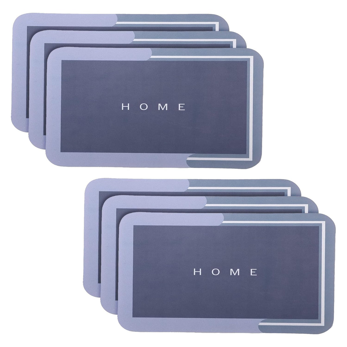 Kuber Industries Bath Mat | PVC Bathroom Mat | Shower Bath Mat | Floor Tub Mat | Diatom Mud Mat | Anti-Skid Shower Bathroom Mat | CF-220806 |Pack of 6| Light Gray