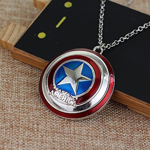 Stainless Steel Captain America Round Medallion Pendant Necklace -  Walmart.com