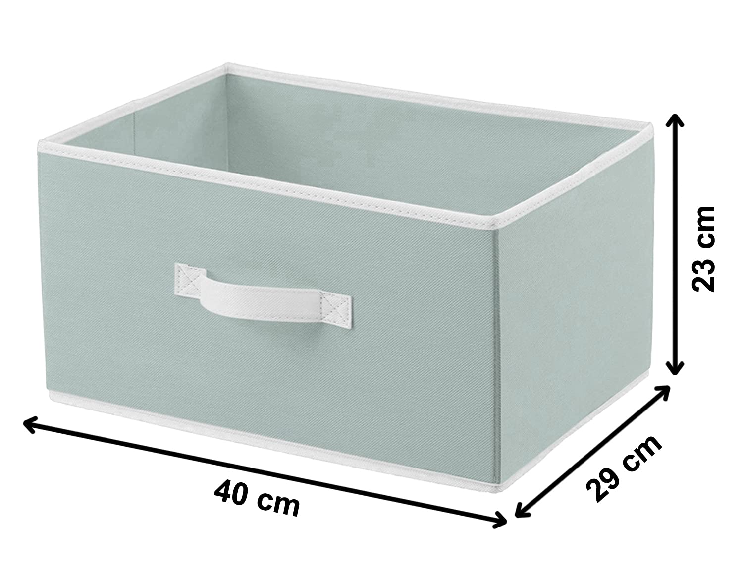 Kuber Industries Multipurposes Rectangular Flodable Storage Box|Drawer Storage and Cloth Organizer|Storage Box For Toys|Storage Box Gor Clothes|Pack of 2 (Grey & Black)