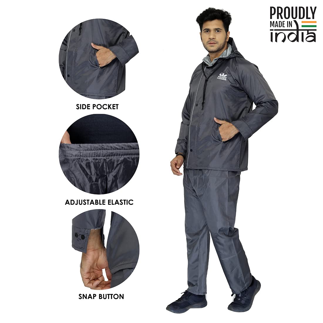 THE CLOWNFISH Rain Coat for Men Waterproof Raincoat with Pants