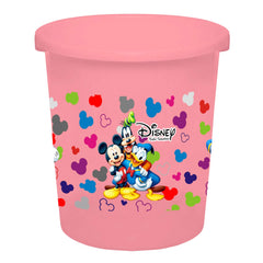 Kuber Industries Disney Team Mickey Print Plastic 2 Pieces Garbage Waste Dustbin/Recycling Bin for Home, Office, Factory, 5 Liters (Pink) -HS_35_KUBMARTS17317