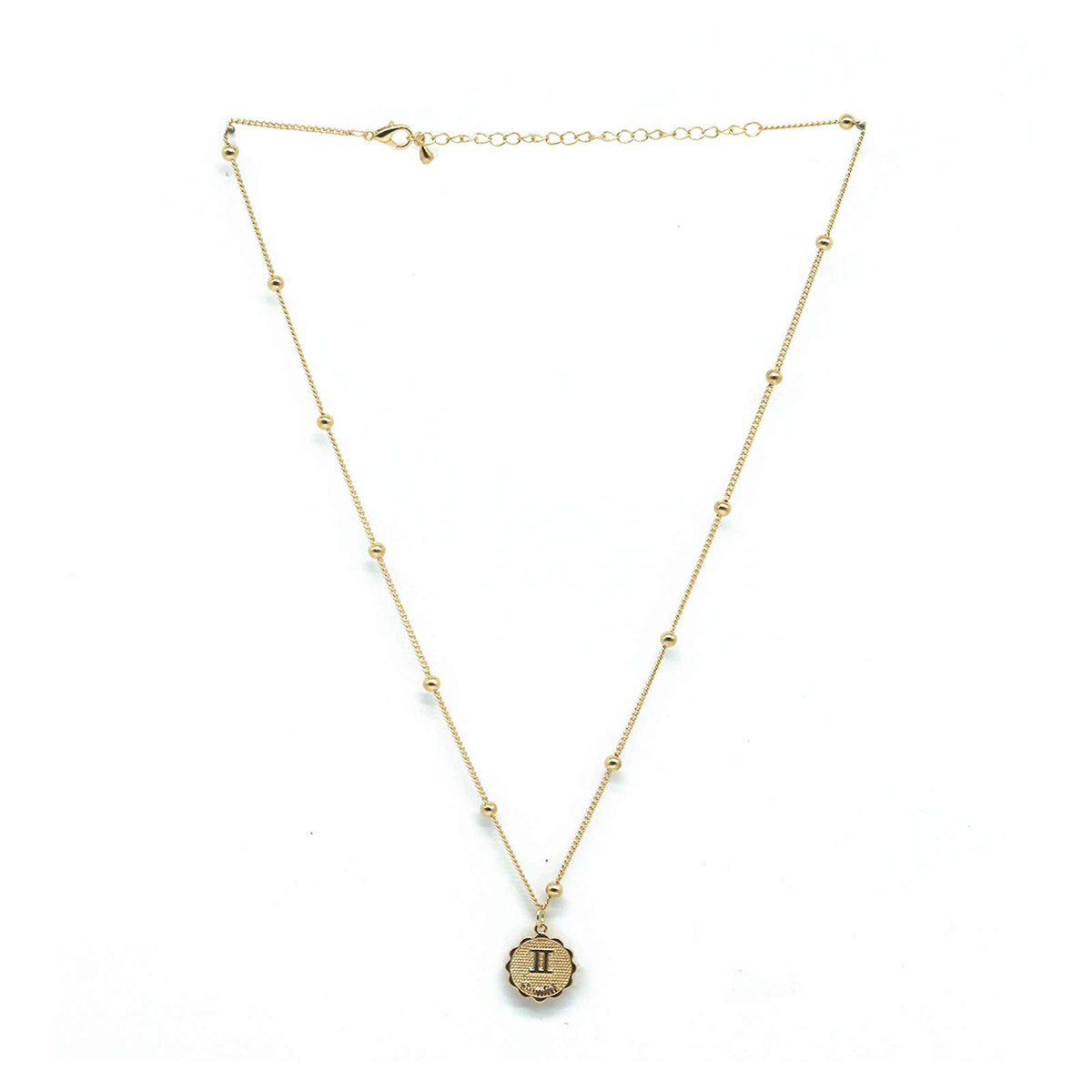 Joker & Witch Gemini Zodiac Yellow Metal Alloy Pendant for Women