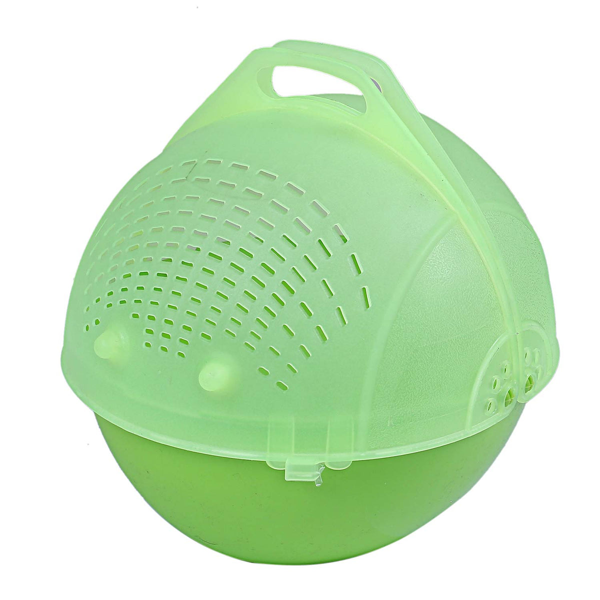 Kuber Industries Plastic Washing Bowl Strainer Cum Basket, Green