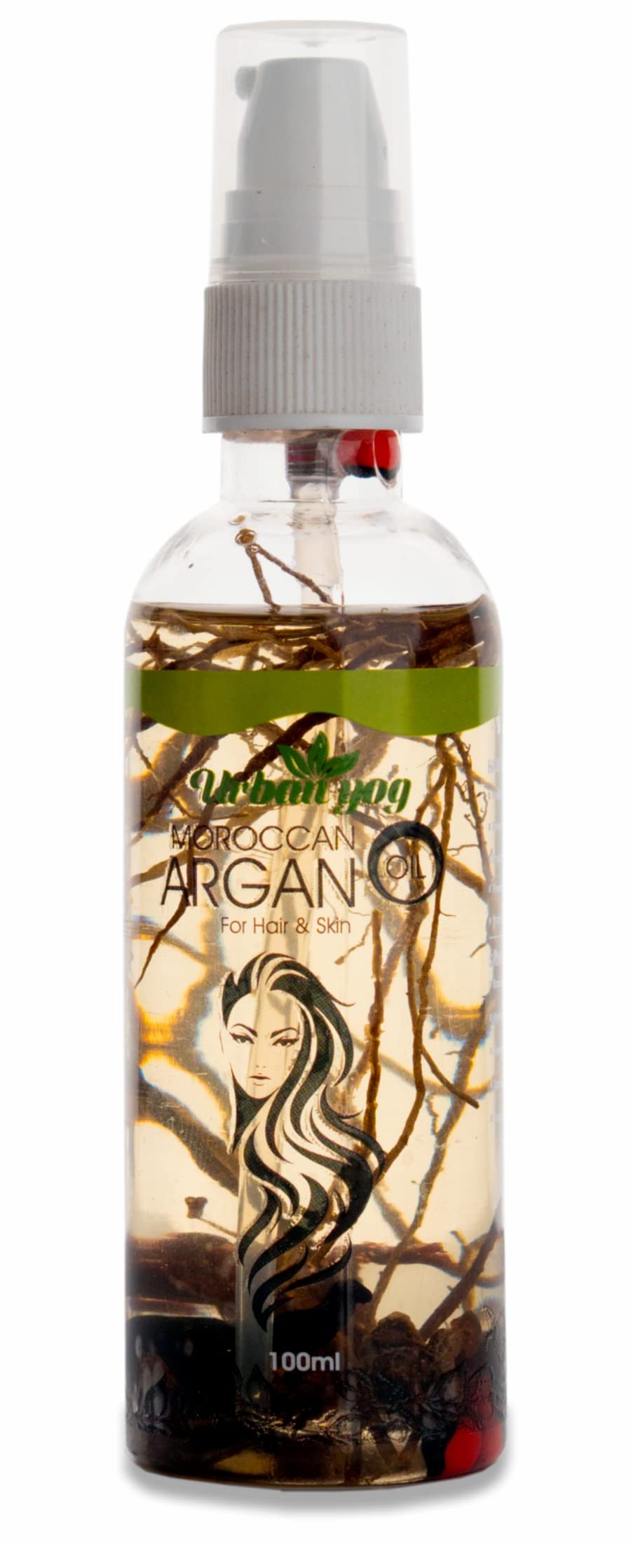 Urban yog Ayurvedic jadibuti Moroccan Argan Oil for Hair, Face & Skin Care Luminosity | Growth for Dry and Damaged Hair, Best Skin Moisturizer & Best Anti-Aging (100 ml)