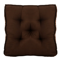 Kuber Industries Microfiber Square Chair Pad/Cushion for Office, Home or Car Sitting, 18 * 18 Inch (Brown)