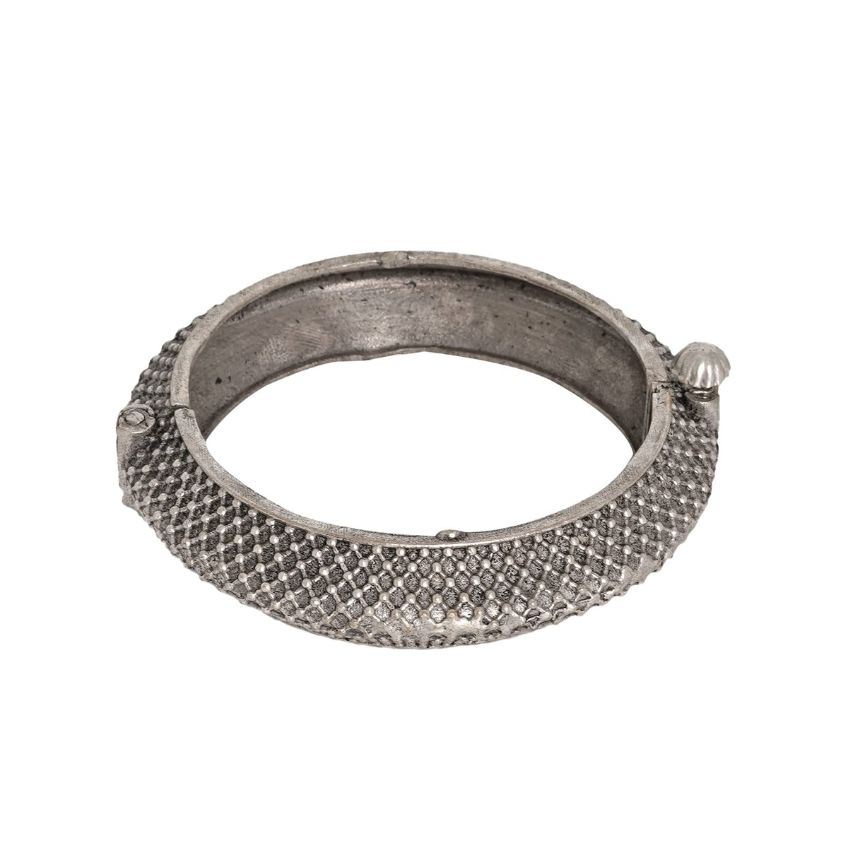 TEEJH Arnavi Silver Oxidised Bangles