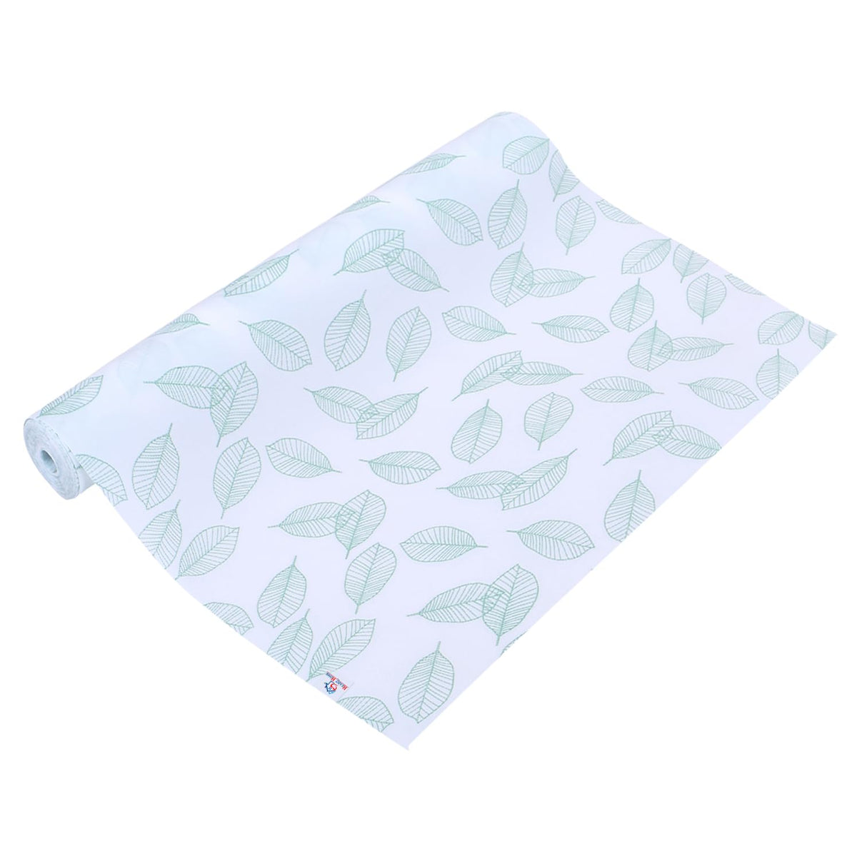 Heart Home Shelf Liner | EVA Kitchen Cabinet Shelf Mat | Anti-Slip Bathroom Mat | Fridge Mat | Table Mat | Green Leaf Print Wardrobe Mat | 5 Meter | White