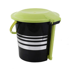 Kuber Industries 2 Pieces Plastic Dustbin Garbage Bin with Handle,5 Liters (Green) -CTKTC037984